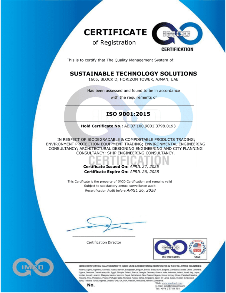 1635. SUSTAINABLE TECHNOLOGY SOLUTIONS (FZE) (IMS)-1
